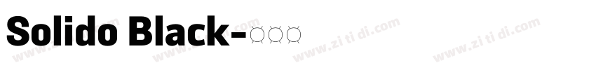 Solido Black字体转换